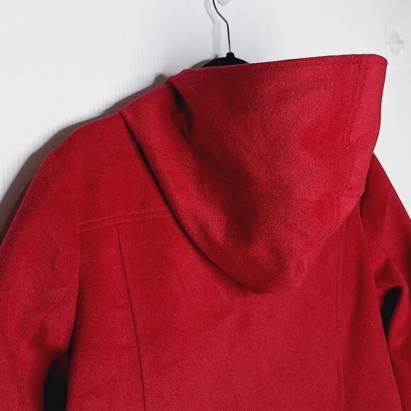 Pendleton Rosyln Women's XL Duffel Peacoat Hooded Wool Blend Coat Toggle Red - Picture 11 of 12